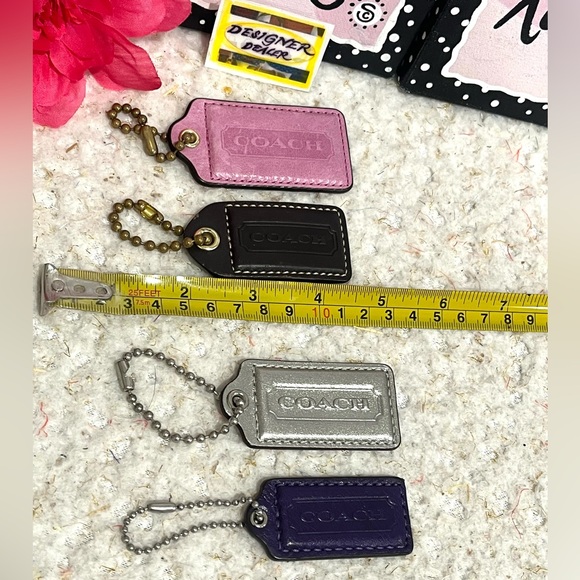 COACH Set of 4 Leather Replacement Hang Tag Fobs - Picture 5 of 6